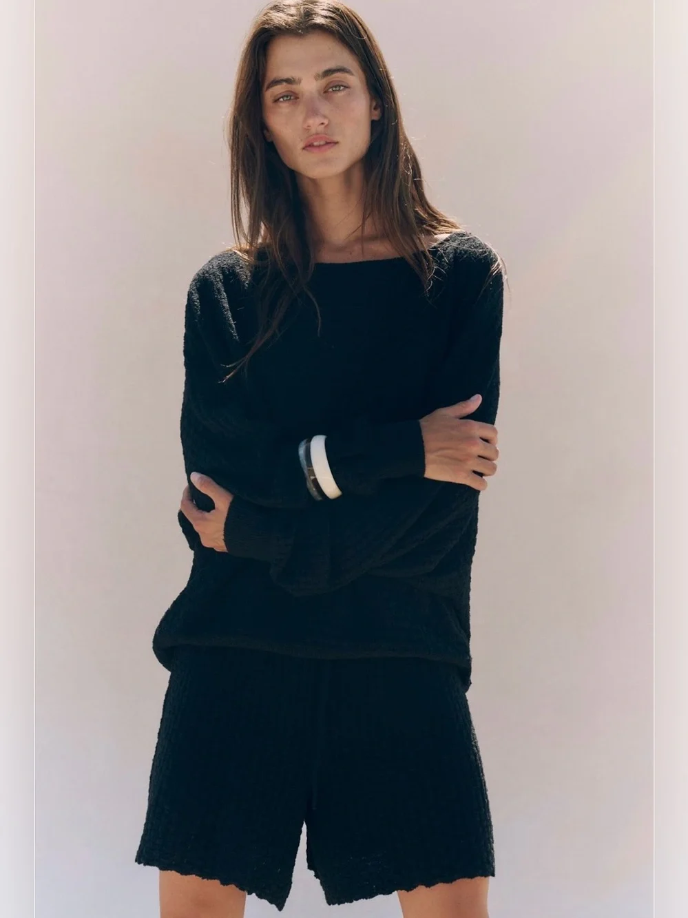 Free People Rowan Sweater Short Set